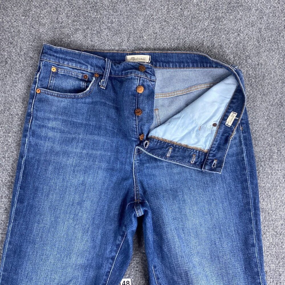 Madewell Jeans Womens 32 Perfect Vintage Crop High Waist Button Fly Medium Wash - Picture 5 of 10